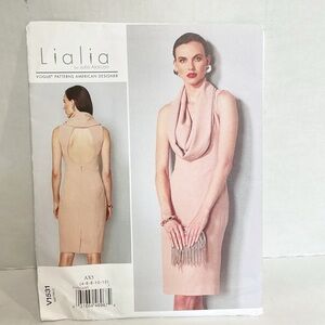 Vogue Sewing Pattern V1531 Lialia Julia Alarcon Women Dress NEW Sz AX5